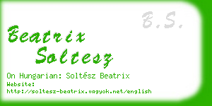 beatrix soltesz business card