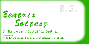beatrix soltesz business card